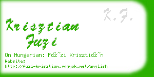 krisztian fuzi business card